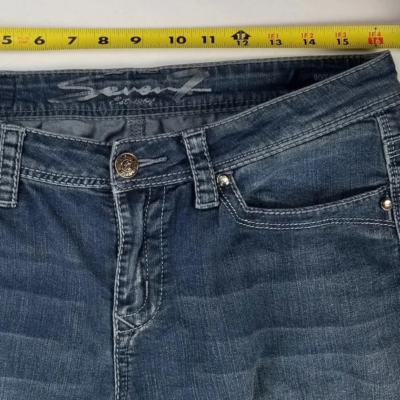 Seven 7 Boot cut Size 10 Women's Blue Denim Jeans - Picture 2 of 10